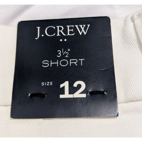 New J.Crew Factory sz 12 Classic Chino Shorts 3.5" white no stretch 4559 - Picture 3 of 5